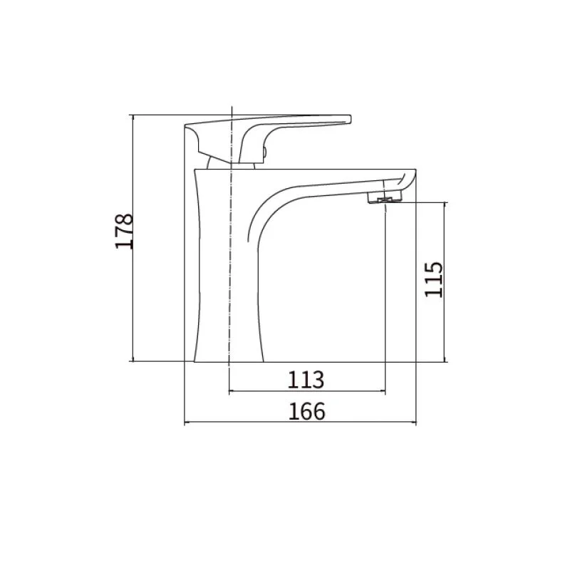 Смеситель для раковины PLStart PL1005-15 коричневый