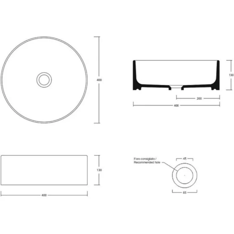 Раковина накладная White Ceramic SLIM W014701 белый