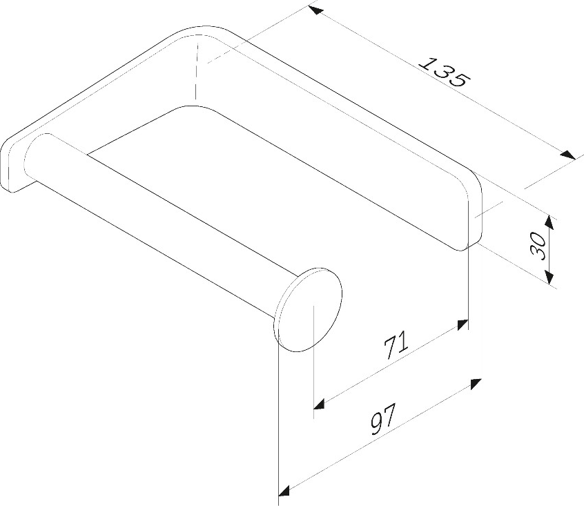 Держатель туалетной бумаги Am.Pm Inspire 2.0 A50A34122, черный матовый