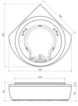 Акриловая ванна Jacuzzi Nova 9H43-557A белый