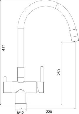 Смеситель для кухни с гибким изливом Gappo G4398-30