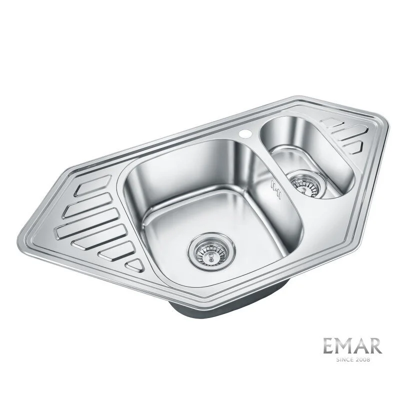 Кухонная мойка Emar Steel 9550C серый