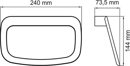 Полотенцедержатель 24 см WasserKRAFT Elbe K-7260, чёрный