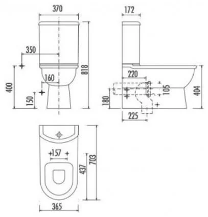 Напольный унитаз Creavit Selin SL311/SL410/IT5030