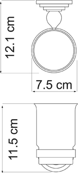 Подстаканник одинарный Wasserkraft Ammer 7028