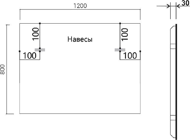 Зеркало Vincea 120 VLM-3VN120-2 с подсветкой, сенсорным выключателем и диммером