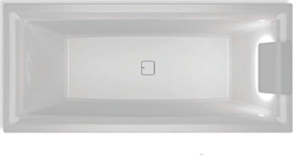 Акриловая ванна Riho Still Square 180x80 LED R B099033005, заполнение через перелив