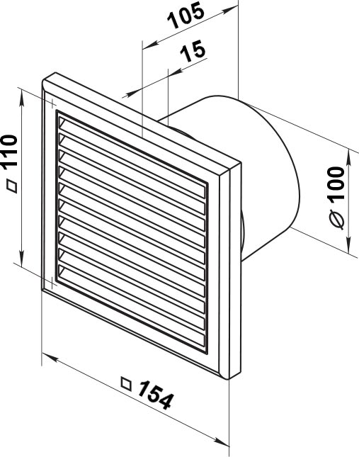 Вытяжной вентилятор Vents 100 К
