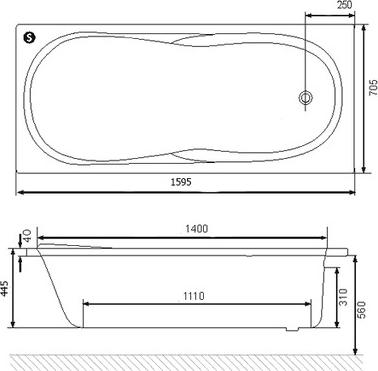 Акриловая ванна Excellent Sekwana 160х70 WAEX.AQU16WH