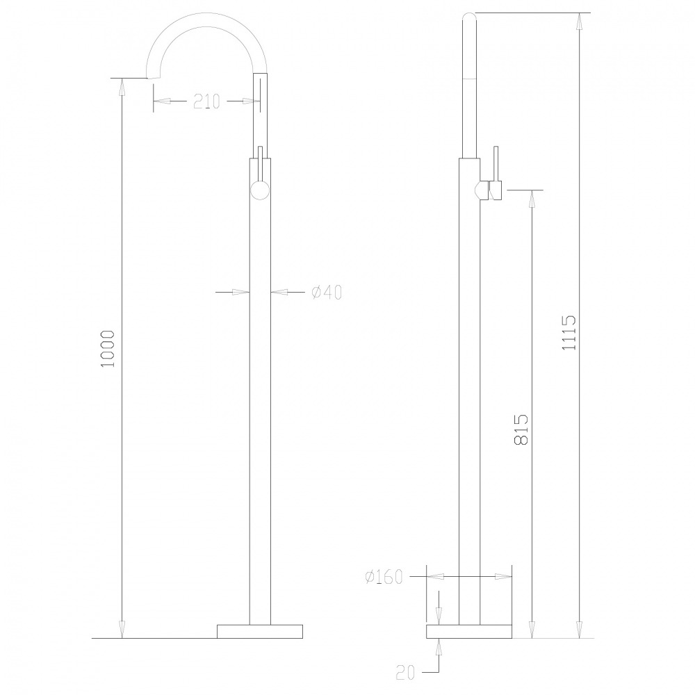 Смеситель для раковины ABBER Wasser Kreis AF8141B, черный матовый