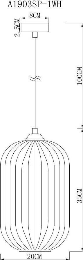 Подвесной светильник Arte Lamp Arwen A1903SP-1WH