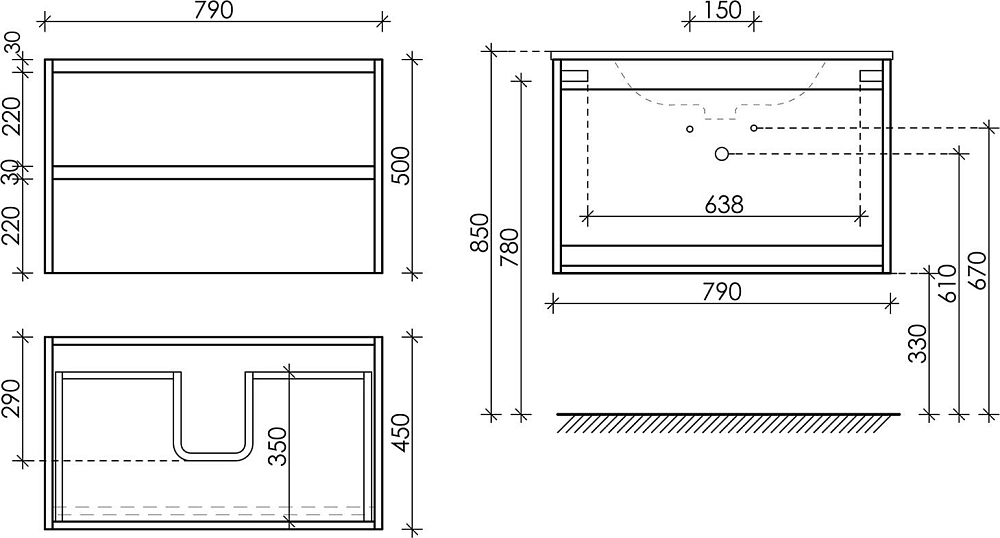 Тумба под раковину Sancos Libra 80 LB80W, белый глянец