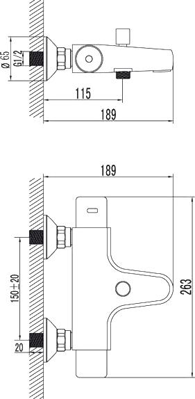 Термостат Lemark Thermo LM7732C для ванны с душем