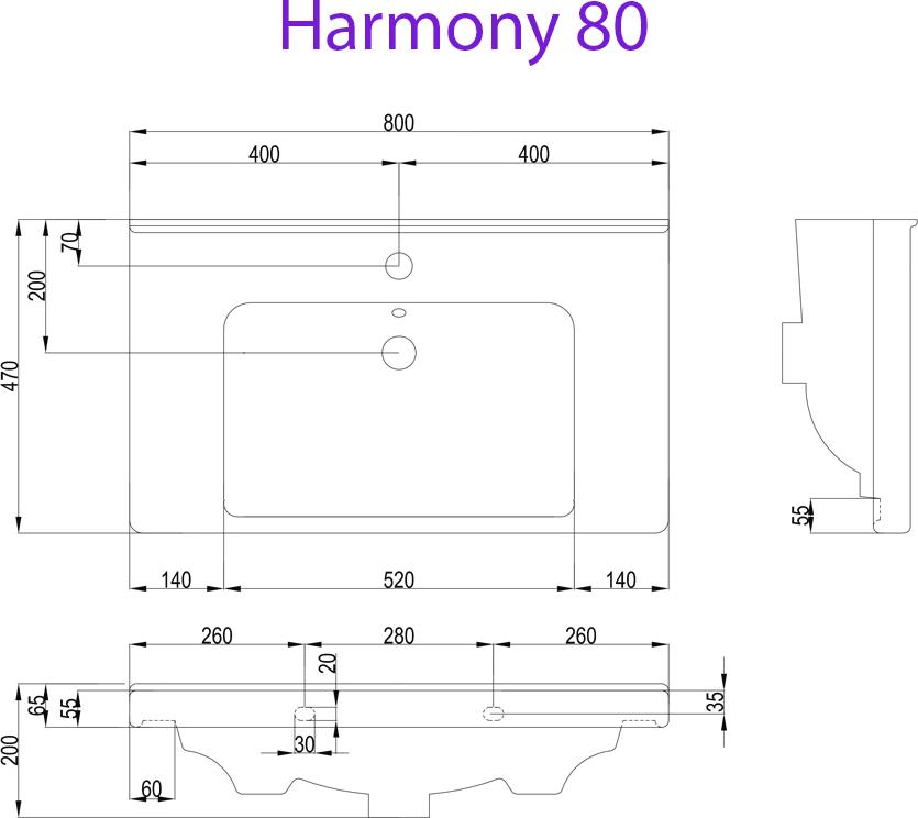 Раковина MyJoys Harmony 640207 на тумбу