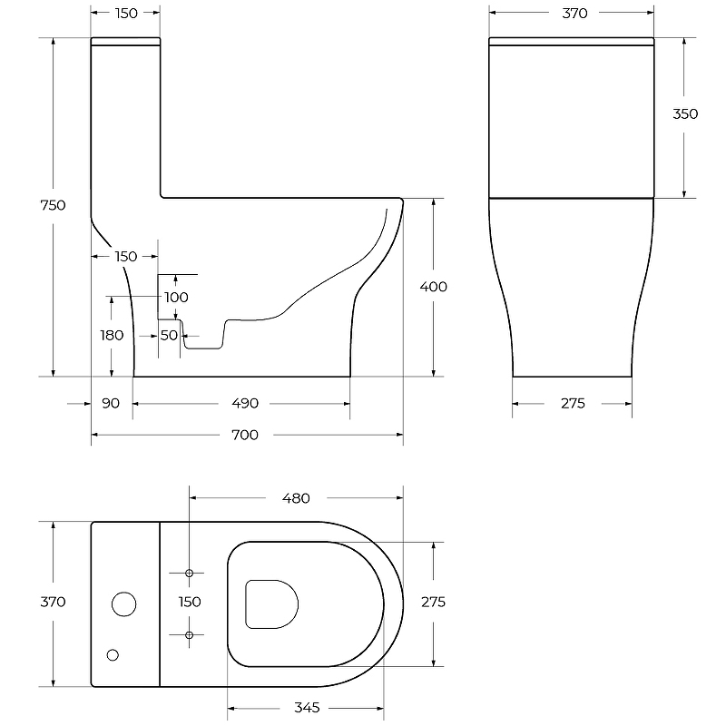 Унитаз-моноблок BelBagno Lounge BB8618CPR-MN/SC с сиденьем микролифт, белый