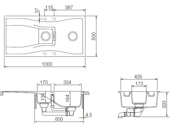 Кухонная мойка Schock Waterfall 700105 черный