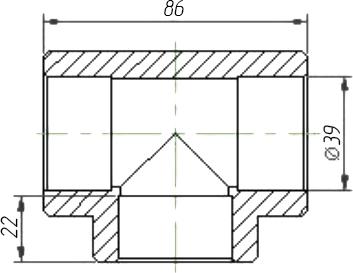 Тройник Kalde 3212-teo-400000 40