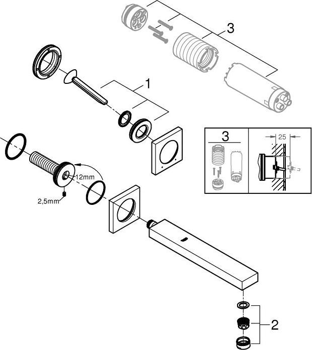 Смеситель для раковины Grohe Eurocube Joy 19998000