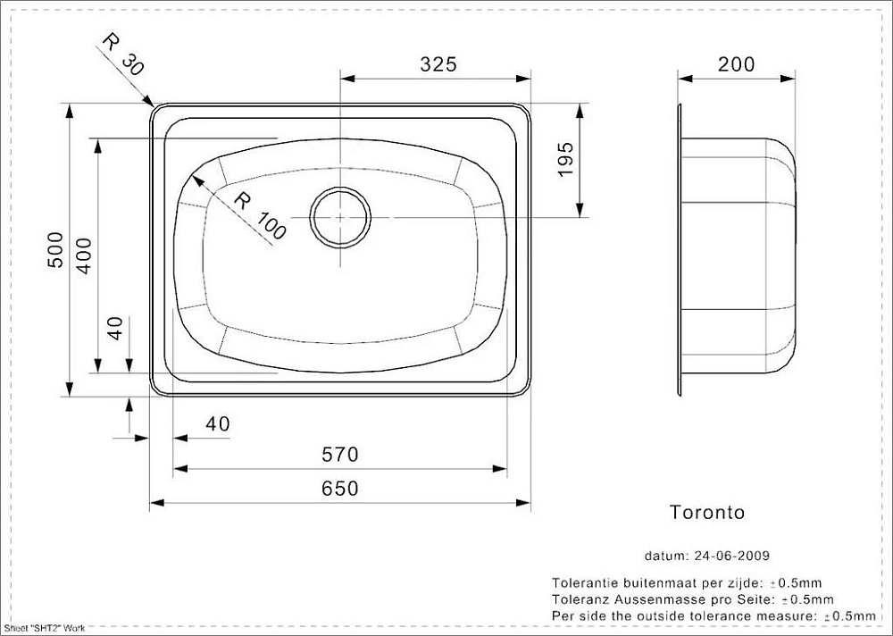 Кухонная мойка Reginox Toronto 2040 хром