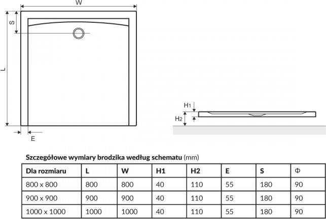 Поддон для душа Excellent Forma 100х100 BREX.FOR10WHN