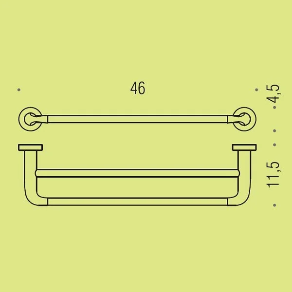 Полотенцедержатель Colombo Basic B2788 хром