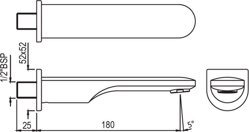 Излив для ванны Jaquar SPJ-CHR-15429PM