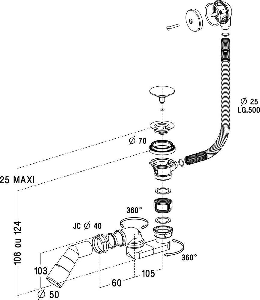 Слив-перелив Radaway B602R