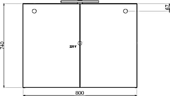 Зеркало-шкаф Villeroy & Boch 2DAY2 80 см