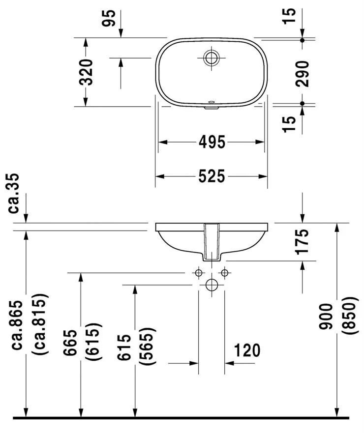 Раковина Duravit D-Code 338490000 белый