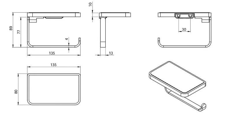 Держатель туалетной бумаги Langberger Accessories 35041D хром