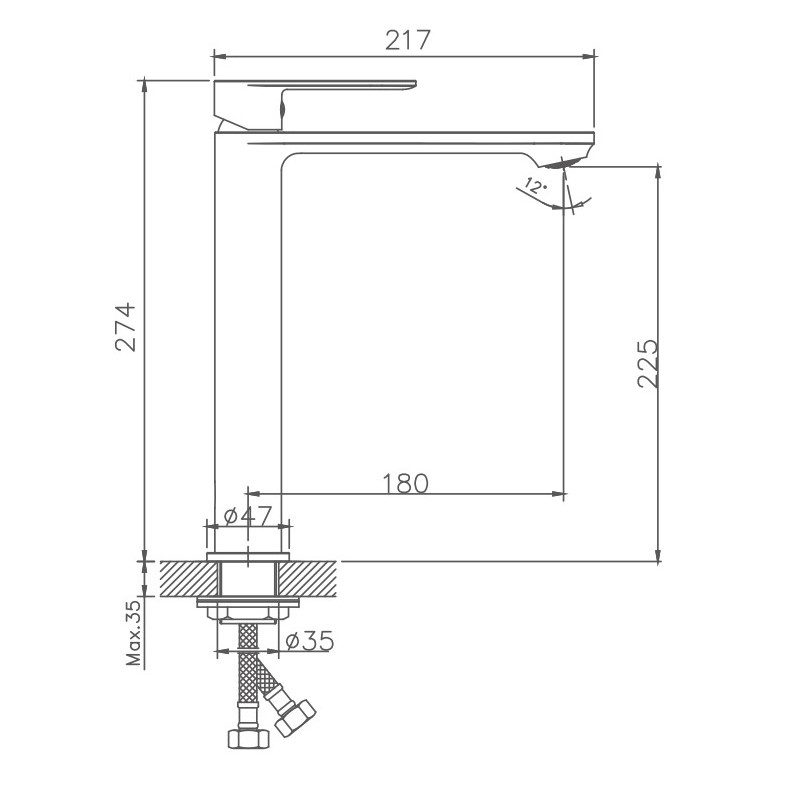 Смеситель для раковины Haiba HB11590-7 черный