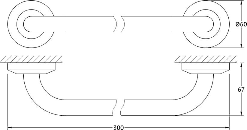 Полотенцедержатель FBS Standard STA 029 30 см