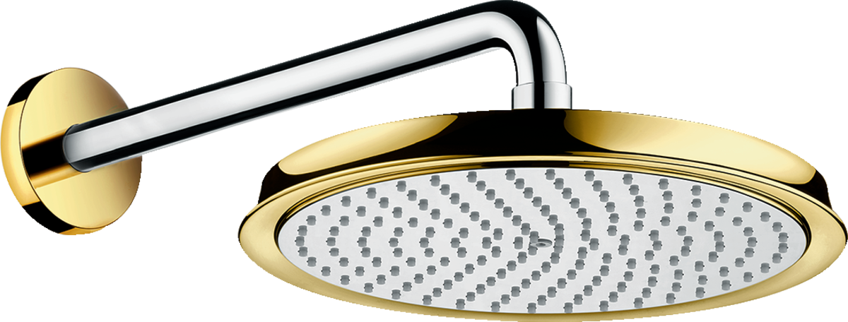 Верхний душ Hansgrohe Raindance Classic 27424090, хром золото