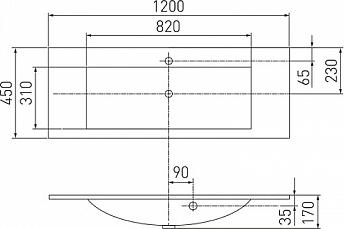 Тумба с раковиной Aquaton Диор 120 1A1106K2DR010-1, белый