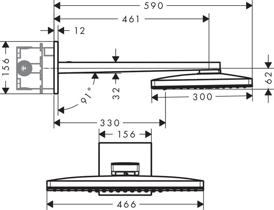 Душ верхний Axor ShowerSolutions 35282000 хром