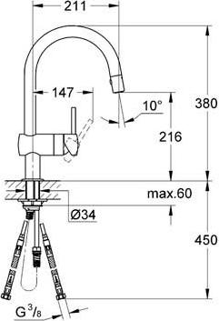 Смеситель Grohe Minta 32321000 для кухонной мойки