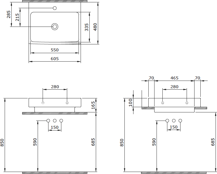 Раковина Bocchi Scala Arch 1077-001-0126 белый