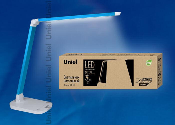 Настольная лампа Uniel TLD-521 Blue/LED/800Lm/5000K/Dimmer 10084