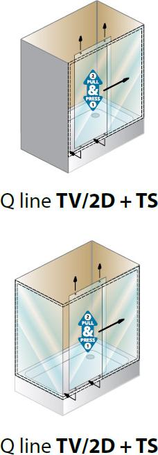 Душевая дверь в нишу Kolpa San Q-line TV/2D 120