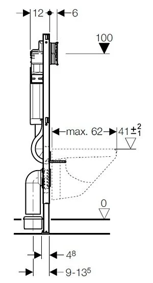 Инсталляция Geberit с безободковым унитазом Gustavsberg Hygienic Flush 5G84HR01, сиденье микролифт, комплект 399163