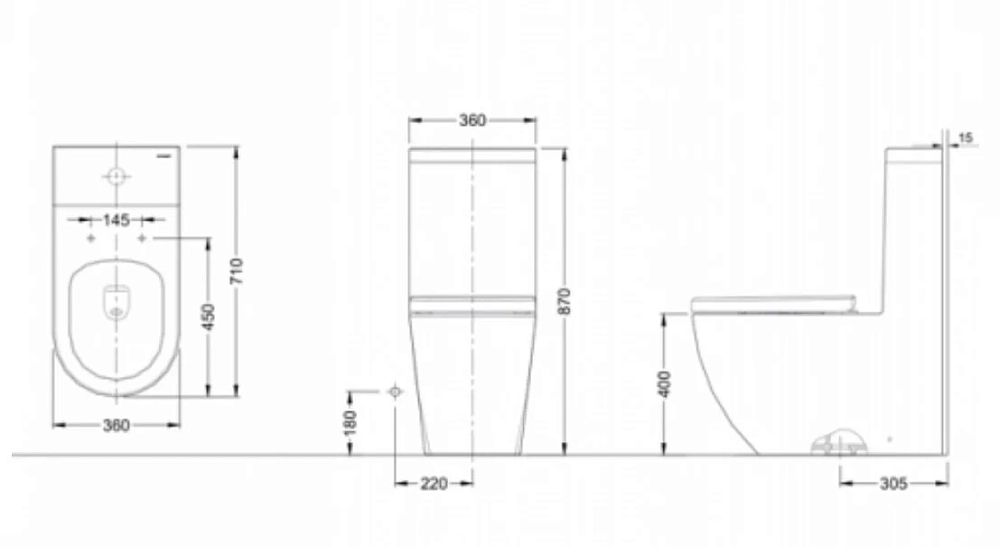 Напольный унитаз моноблок Bravat Gina C02005W-3-ENG сиденье с микролифтом, белый