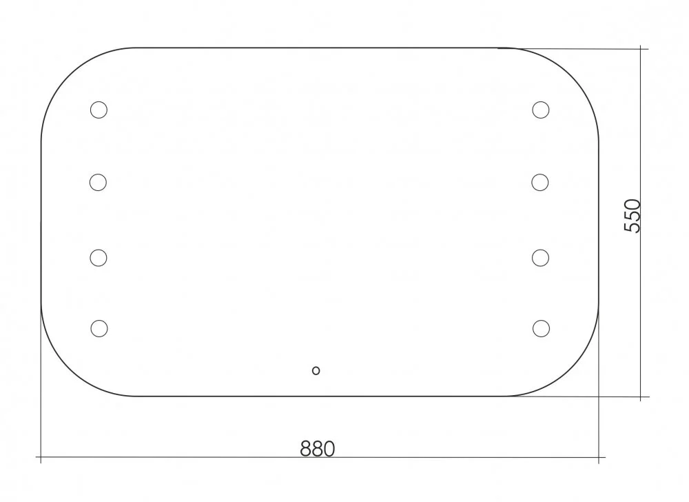 Зеркало Azario Tony LED-00002479 белый