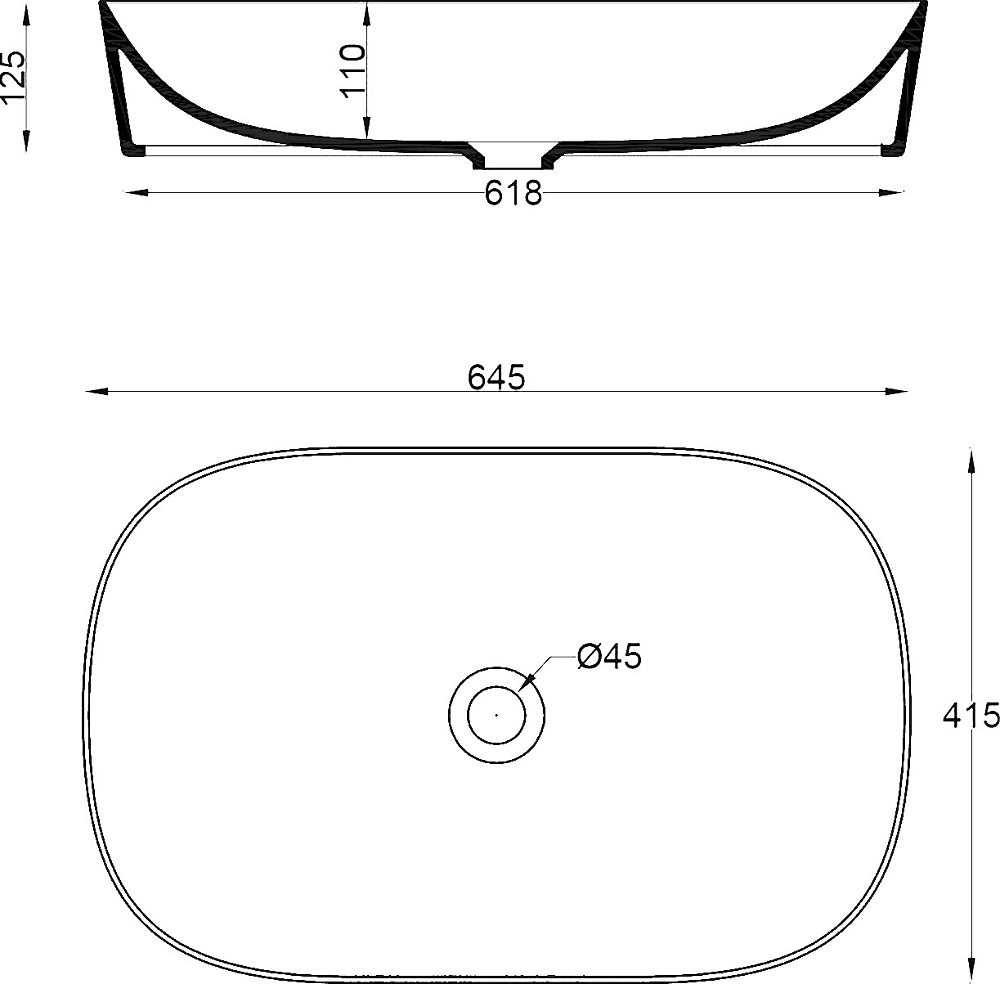 Раковина ArtCeram Ghost GHL002 65 см