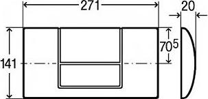 Кнопка смыва Viega Standard 449018 хром