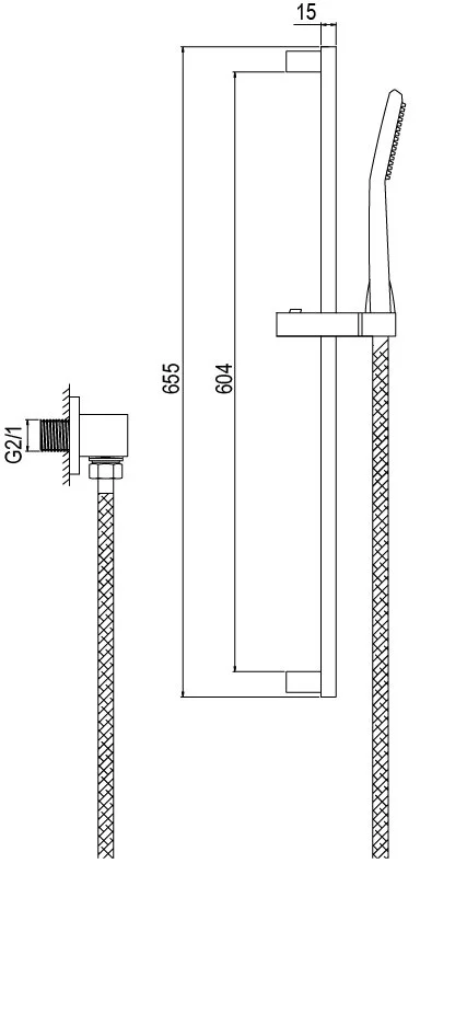 Душевая система AQG Alpha 19ALPEC31802 хром