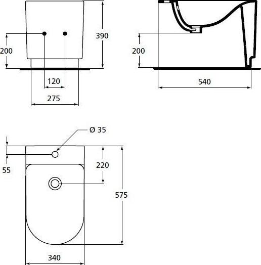 Напольное биде Ideal Standard Moments K506201