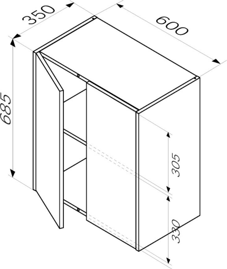 Подвесной шкаф AM.PM Func 60 M8FCH0602OF