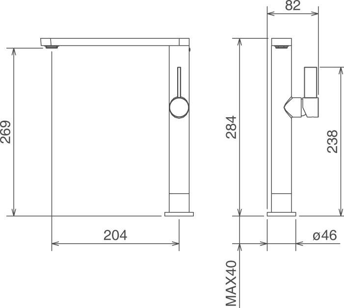 Смеситель La Torre Taya 40501TC.CR для раковины