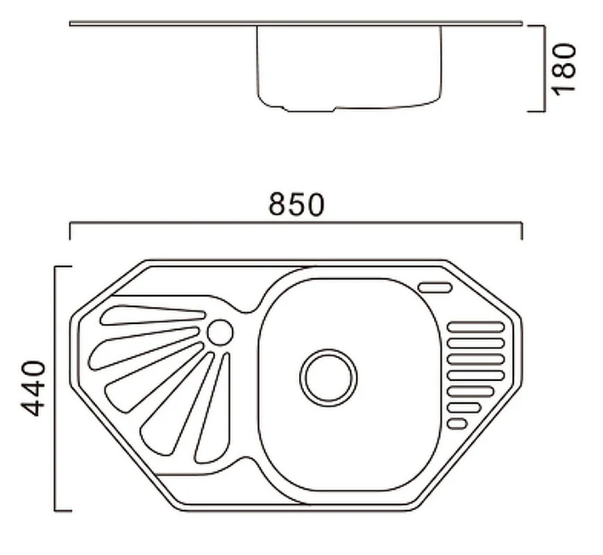 Кухонная мойка Haiba HB8547 хром