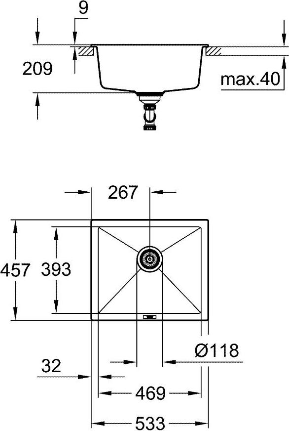 Кухонная мойка Grohe K700U 31654AT0